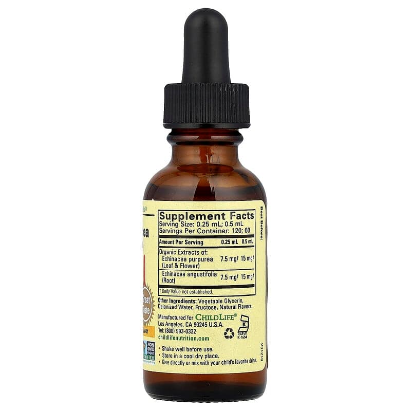 ChildLife Essentials, Essentials, Equinácea, Sabor natural a naranja, 30 ml (1 oz. líq.) – ChildLife Essentials – imagen 2
