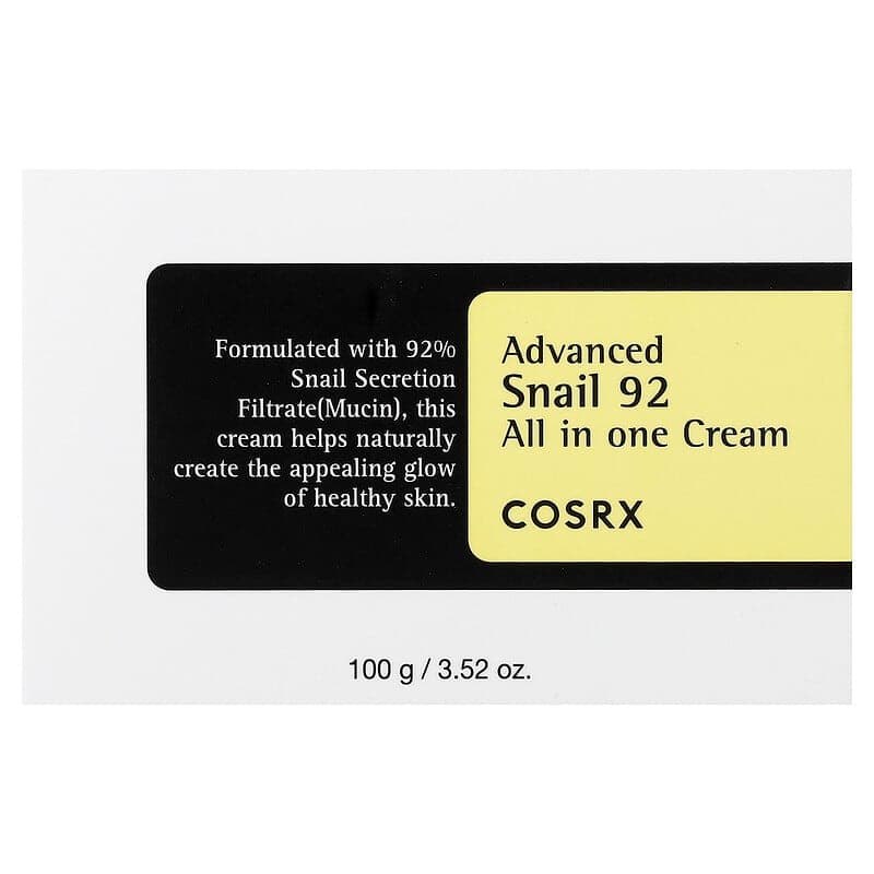 CosRx, Baba de caracol avanzada 92, Crema todo en uno, 100 g – CosRx – imagen 2