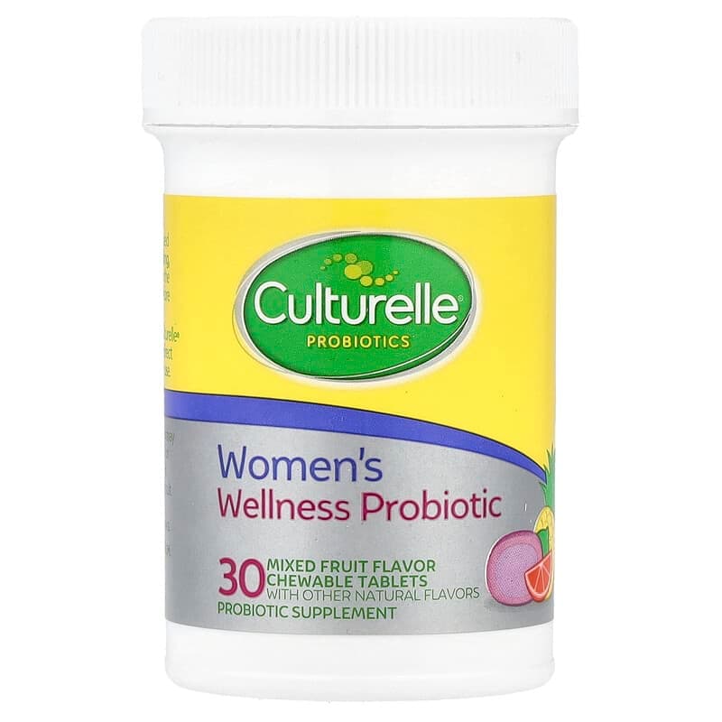 Culturelle, Probióticos, Probiótico para el bienestar para mujeres, Mezcla de frutas`` 30 comprimidos masticables – Culturelle – imagen 3
