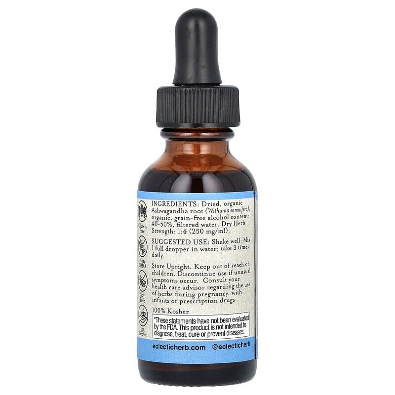 Eclectic Herb, Extracto de ashwagandha, 30 ml (1 oz. líq.) – Eclectic Herb – imagen 2