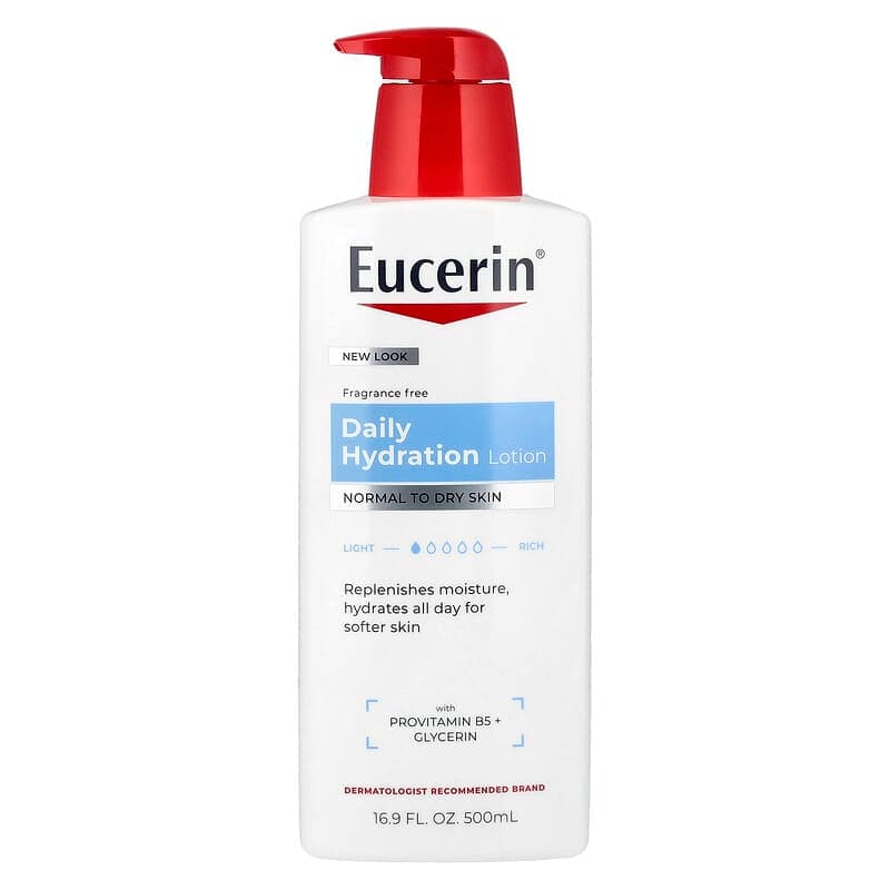 Eucerin, Loción de hidratación diaria, Sin fragancia, 500 ml (16,9 oz. líq.)