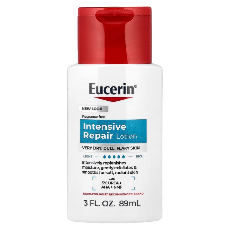 Eucerin, Loción de reparación intensiva, Sin fragancia, 89 ml (3 oz. líq.)