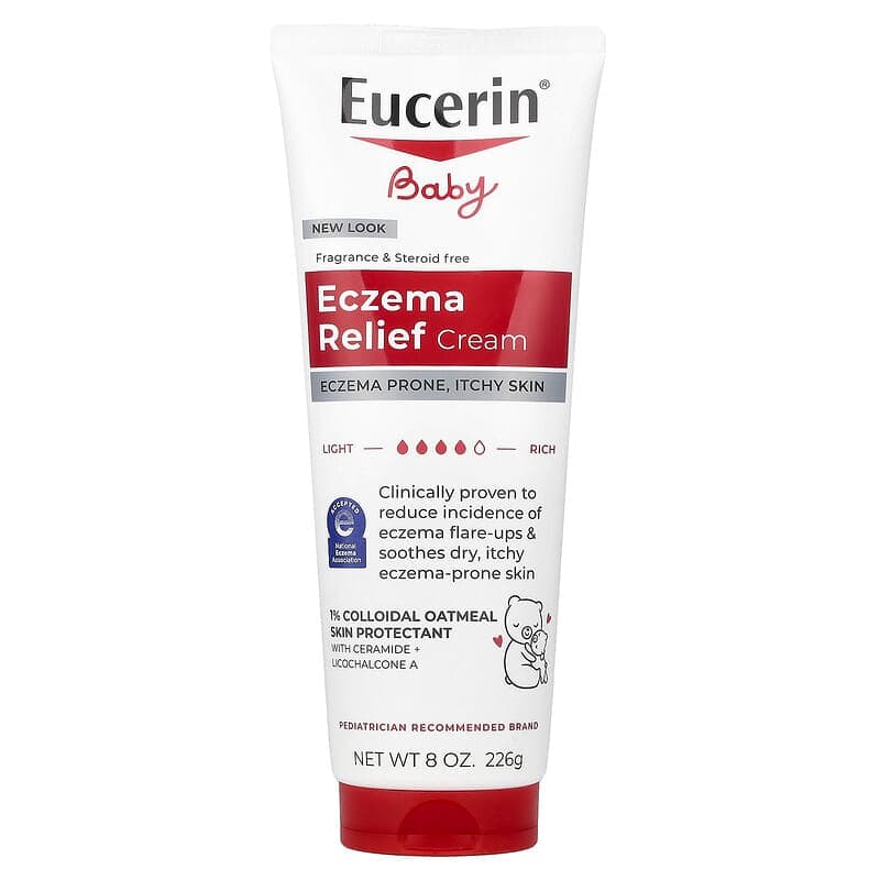 Eucerin, Crema para aliviar el eczema para bebés, Sin fragancia, 226 g (8 oz)