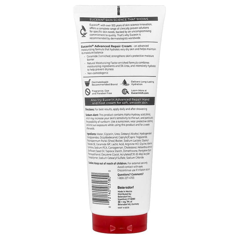 Eucerin, Crema reparadora avanzada, Sin fragancia, 226 g (8 oz) – Eucerin – imagen 2