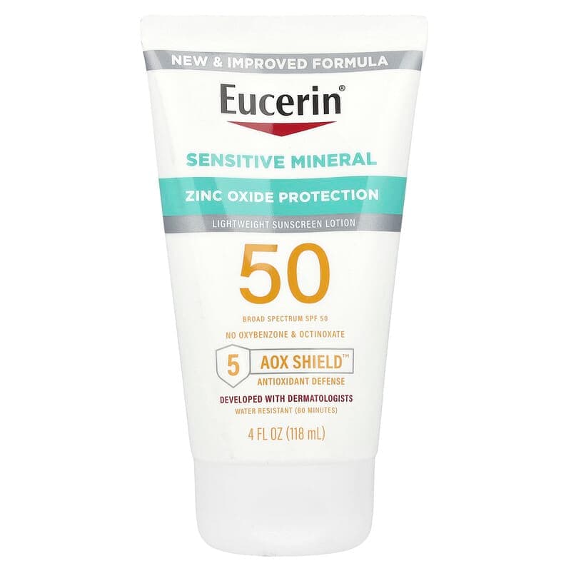 Eucerin, Mineral sensible, Loción liviana con protección solar, FPS 50, 118 ml (4 oz. líq.)