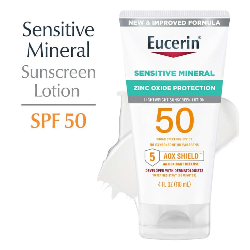 Eucerin, Mineral sensible, Loción liviana con protección solar, FPS 50, 118 ml (4 oz. líq.) – Eucerin – imagen 3