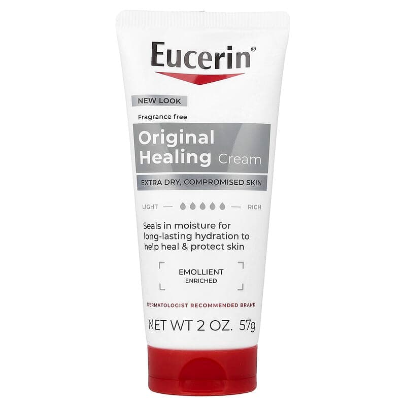 Eucerin, Sanación original, crema para piel muy seca y sensible, sin fragancia, 2 oz (57 g)