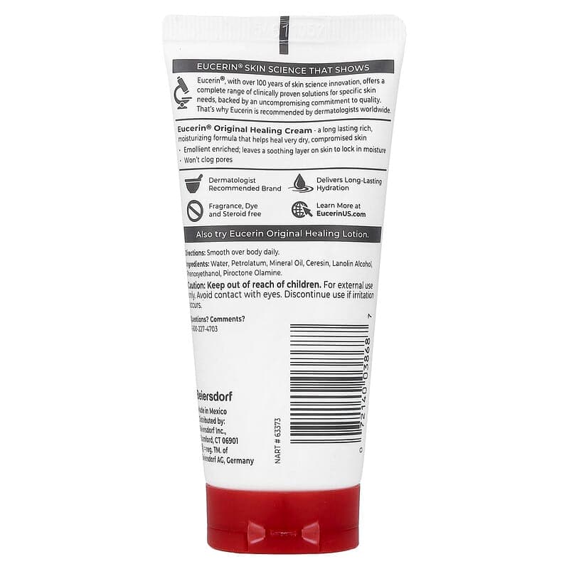 Eucerin, Sanación original, crema para piel muy seca y sensible, sin fragancia, 2 oz (57 g) – Eucerin – imagen 2