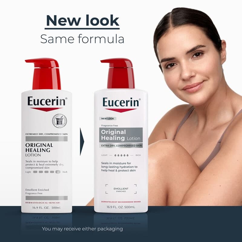 Eucerin, Loción reparadora original, Piel extraseca y comprometida, Sin fragancia, 500 ml (16,9 oz. líq.) – Eucerin – imagen 3