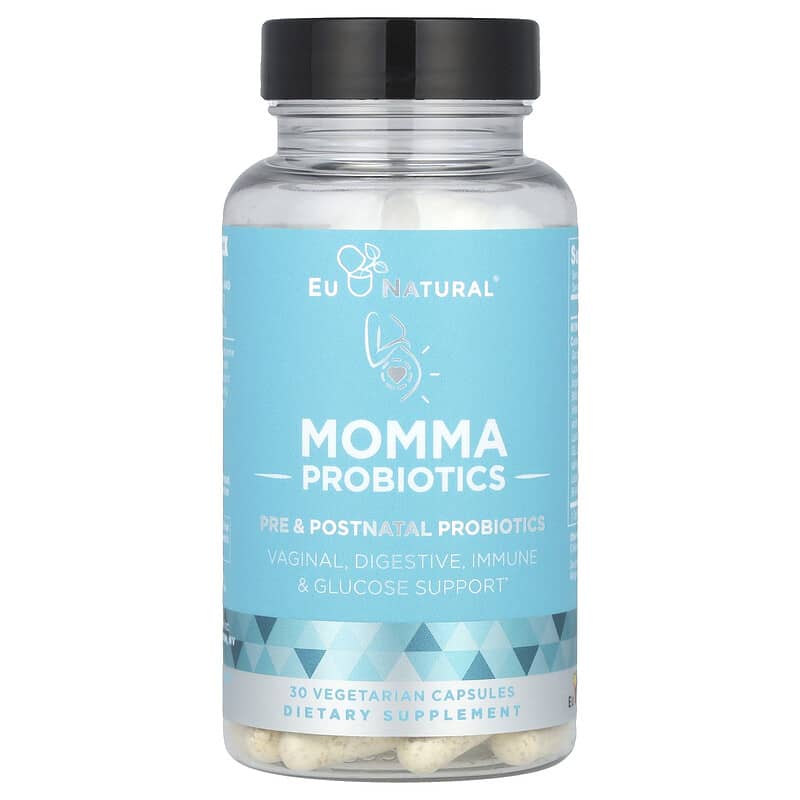 Eu Natural, Momma Probiotics, Probióticos para el período prenatal y posnatal, 30 cápsulas vegetales