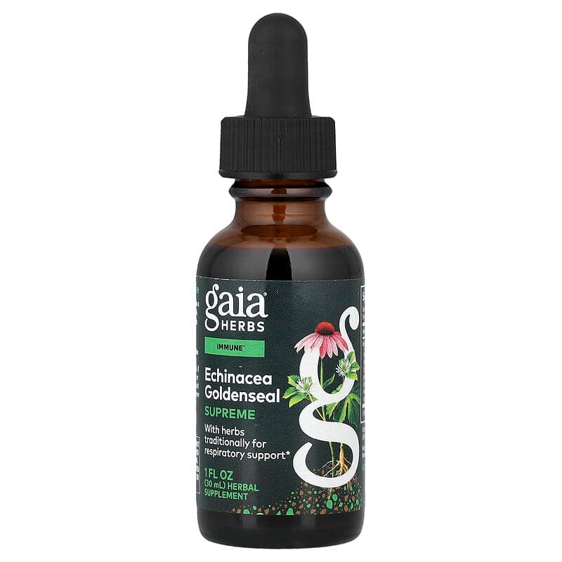 Gaia Herbs, Sello de oro y equinácea suprema, 30 ml (1 oz. líq.)