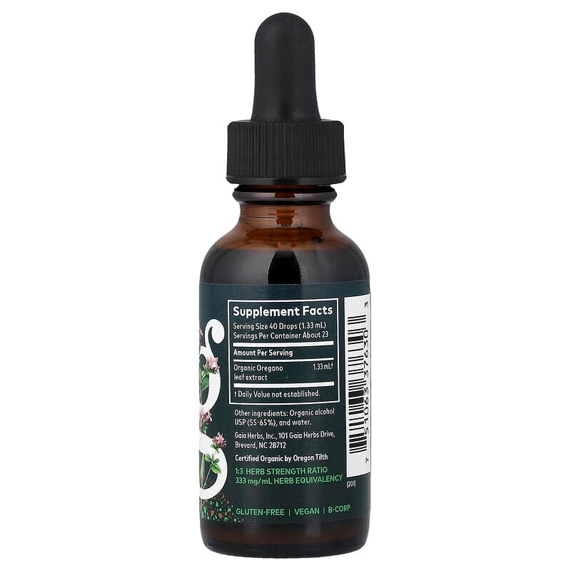 Gaia Herbs, Hoja de orégano, 30 ml (1 oz. líq.) – Gaia Herbs – imagen 2