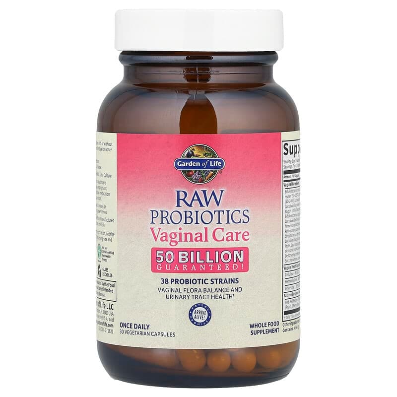 Garden of Life, RAW Probiotics, Suplemento para el cuidado vaginal, 30 cápsulas vegetales – Garden of Life – imagen 3