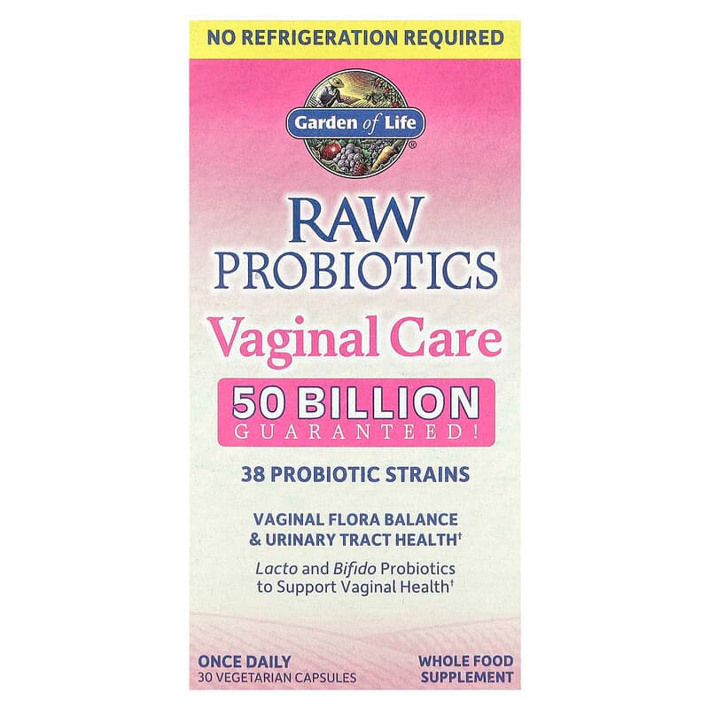 Garden of Life, RAW Probiotics, Suplemento para el cuidado vaginal, Estable a temperatura ambiente, 30 cápsulas vegetales – Garden of Life – imagen 2