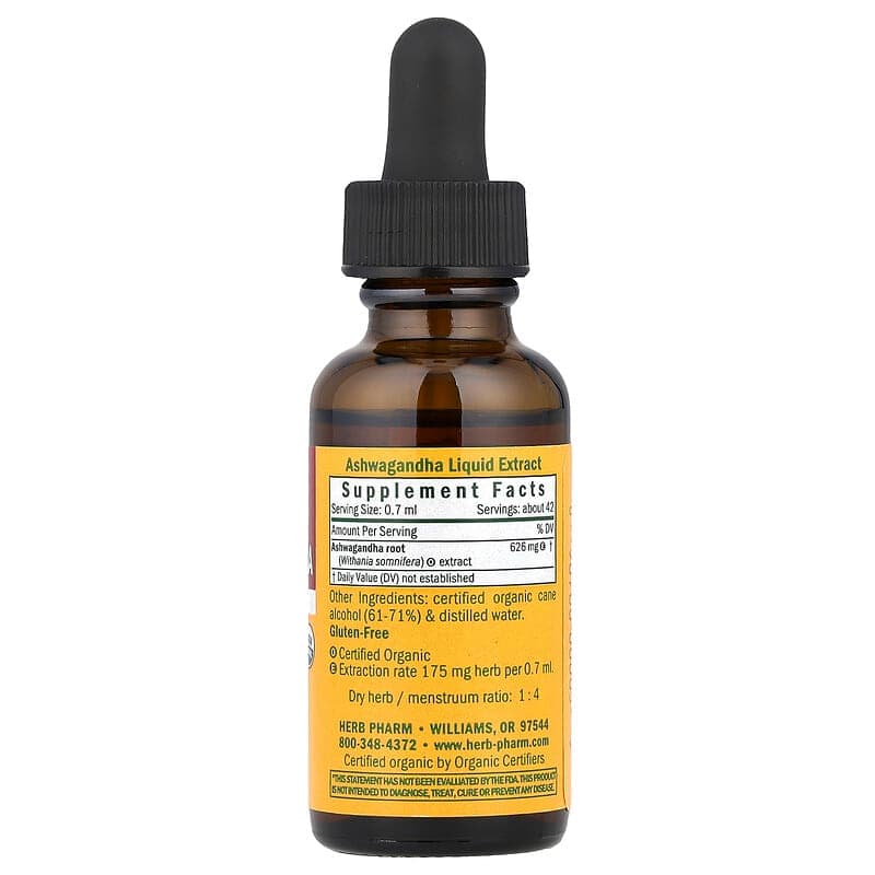 Herb Pharm, Ashwagandha, 30 ml (1 oz. Líq.) – Herb Pharm – imagen 2