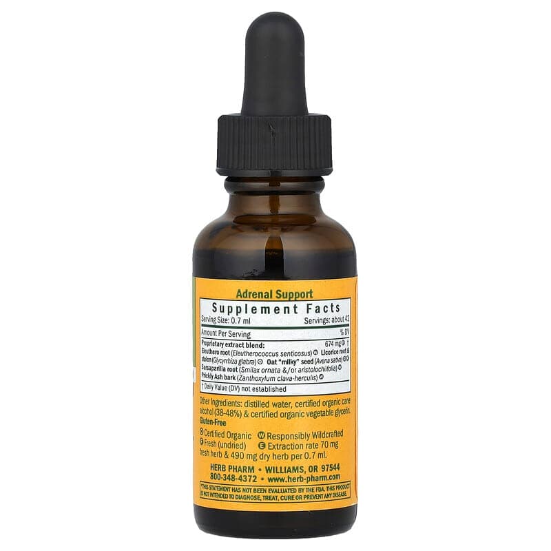 Herb Pharm, Refuerzo suprarrenal, 30 ml (1 oz. líq.) – Herb Pharm – imagen 2