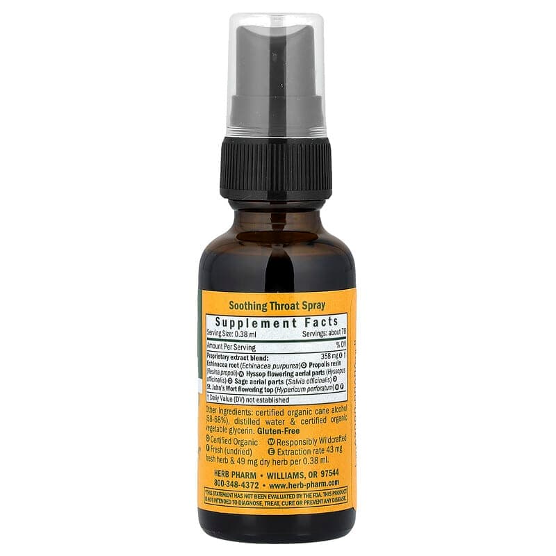 Herb Pharm, Spray calmante para la garganta, 30 ml (1 oz. líq.) – Herb Pharm – imagen 2