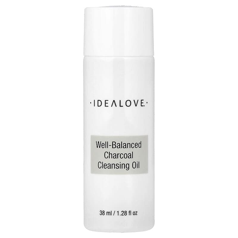 Idealove, Aceite de limpieza de carbón vegetal equilibrado, Tamaño de prueba, 38 ml (1,28 oz. líq.)