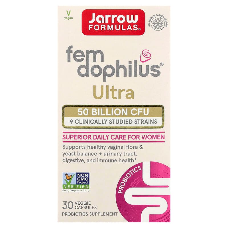 Jarrow Formulas, Fem-Dophilus® Ultra, 30 cápsulas vegetales