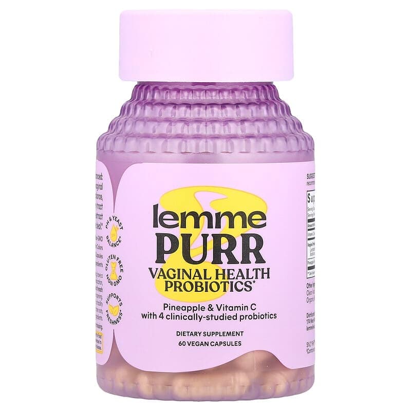 Lemme, Purr, Probióticos para la salud vaginal, 60 cápsulas veganas