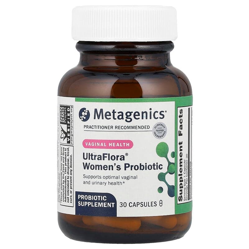 Metagenics, Suplemento probiótico para mujeres UltraFlora®, Salud vaginal, 30 cápsulas
