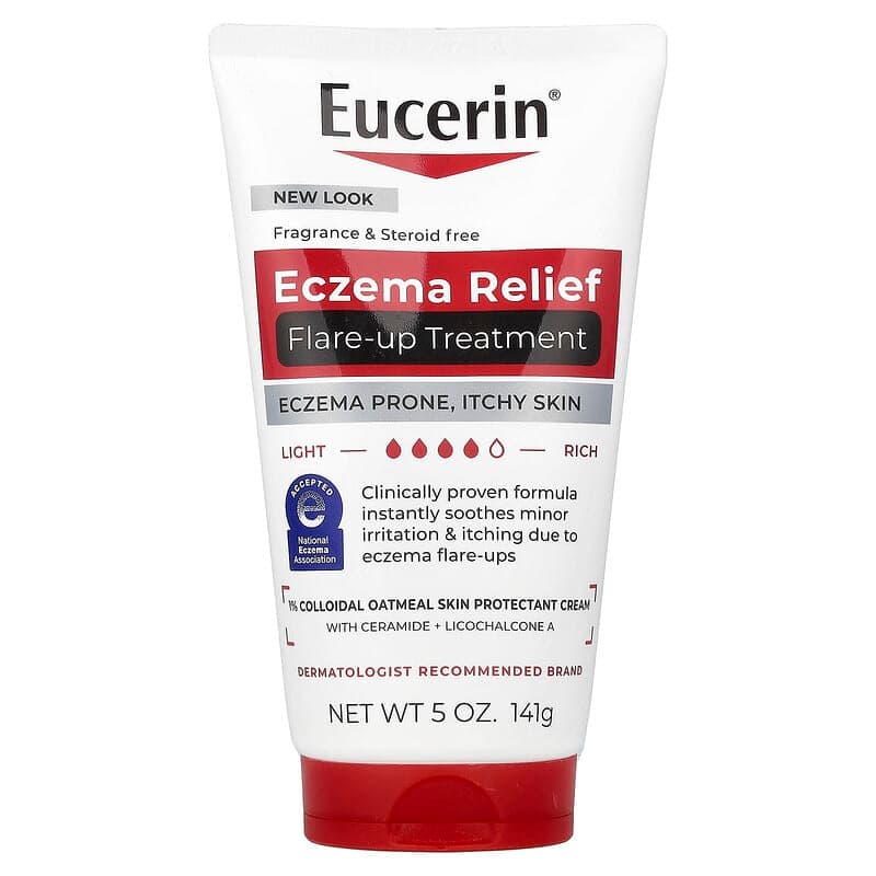 Eucerin, Tratamiento para aliviar los brotes de eccema, Sin fragancia, 141 g (5 oz)