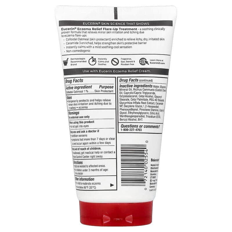 Eucerin, Tratamiento para aliviar los brotes de eccema, Sin fragancia, 141 g (5 oz) – Eucerin – imagen 2
