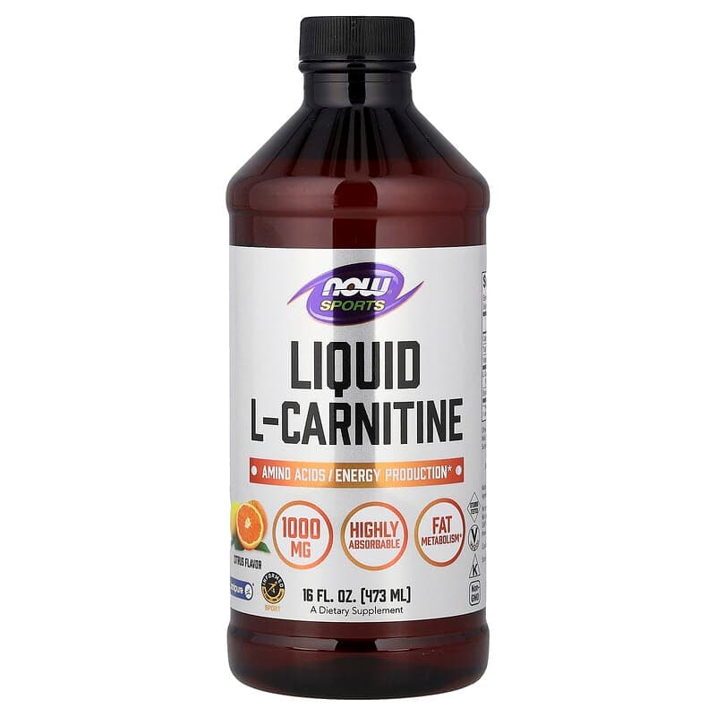 NOW Foods, Sports, L-carnitina líquida, Cítricos, 473 ml (16 oz. líq.)