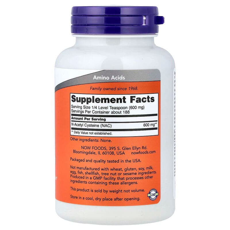 NOW Foods, NAC Pure Powder, 4 oz (113 g) – NOW Foods – imagen 2