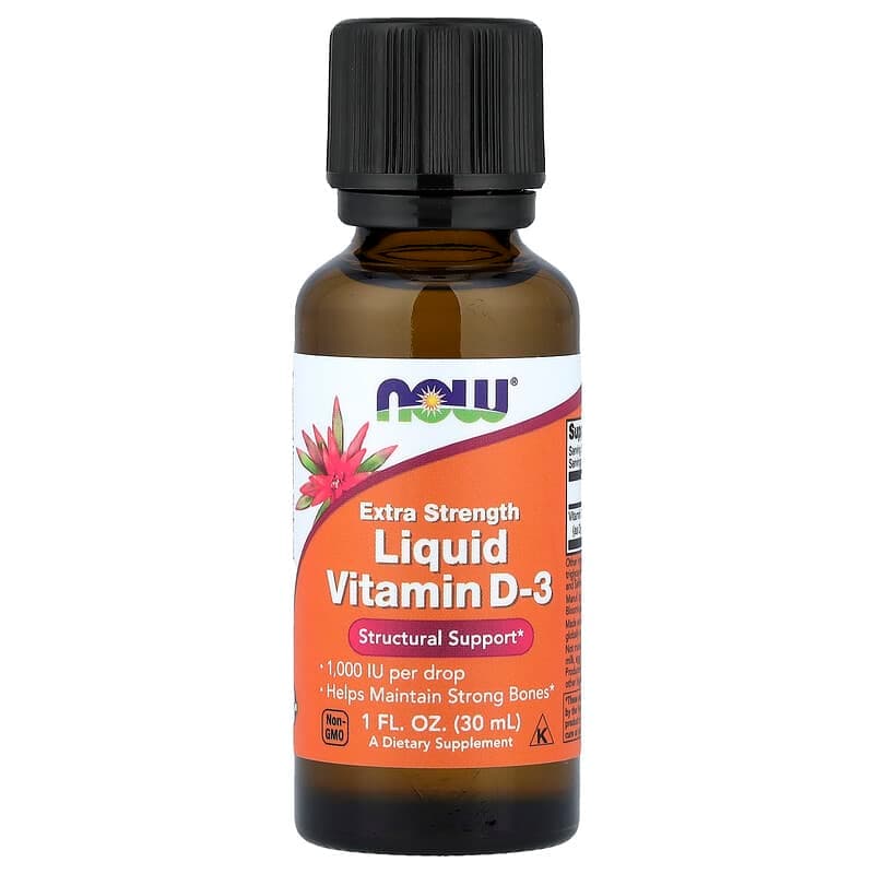 NOW Foods, Vitamina D3 líquida, 1000 UI, 30 ml (1 oz. líq.)
