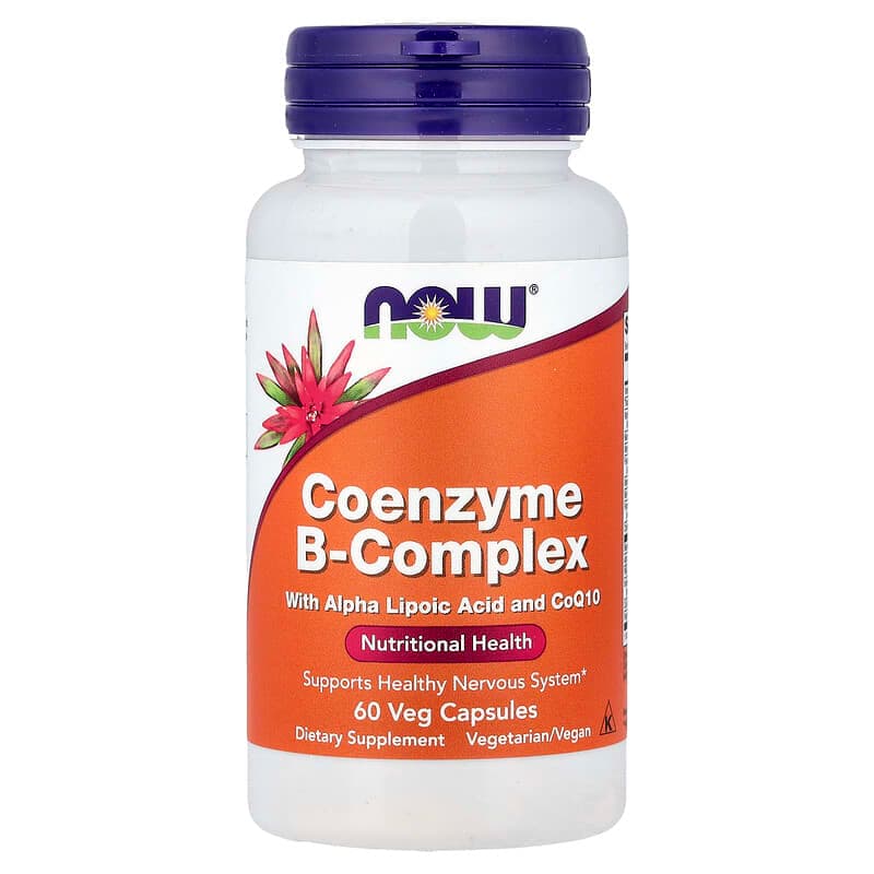 NOW Foods, Complejo B de coenzimas, 60 cápsulas vegetales
