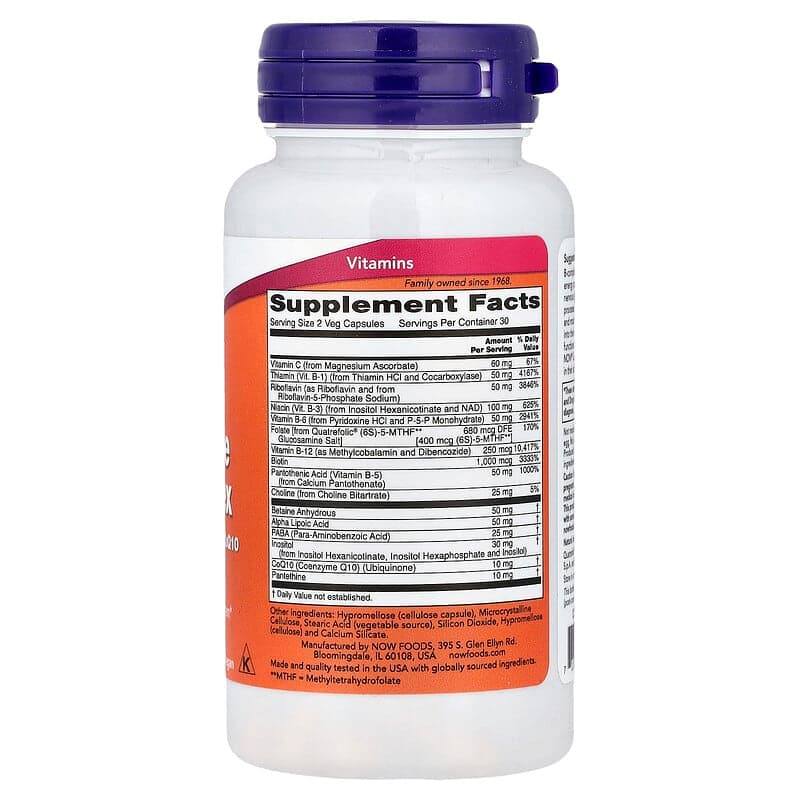 NOW Foods, Complejo B de coenzimas, 60 cápsulas vegetales – NOW Foods – imagen 2