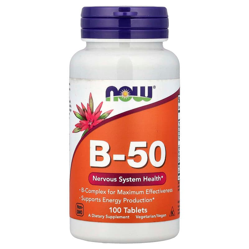 NOW Foods, B-50, 100 comprimidos