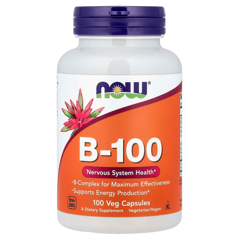 NOW Foods, B-100, 100 cápsulas vegetales