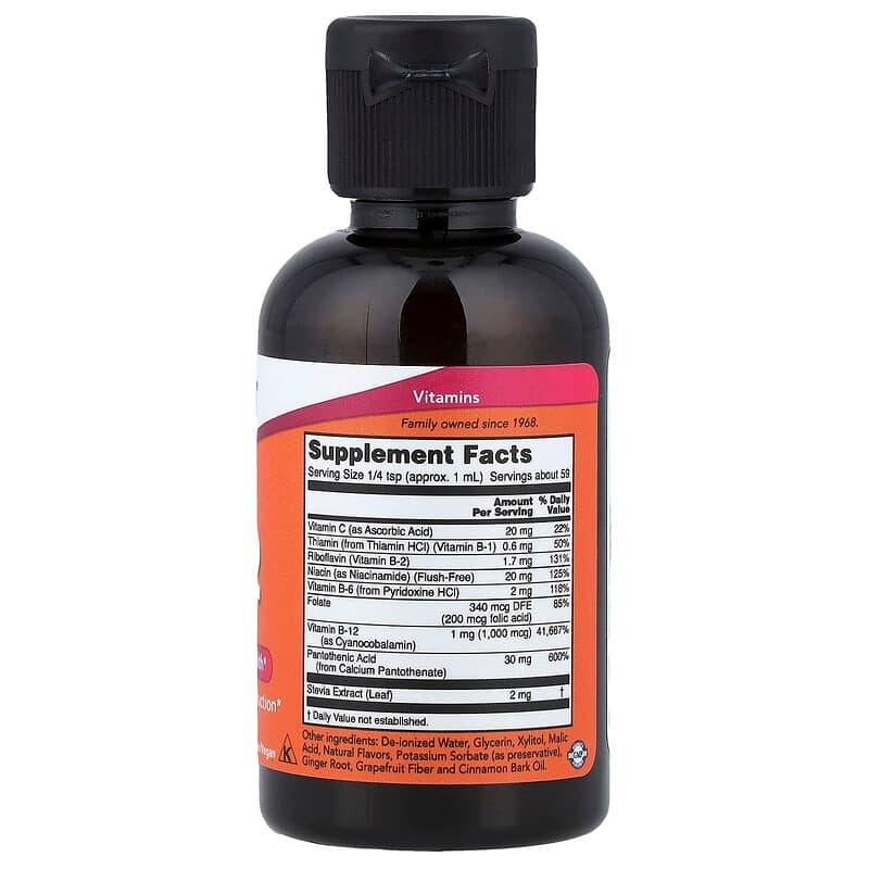 NOW Foods, B12 líquida, Complejo B, 59 ml (2 oz. Líq.) – NOW Foods – imagen 2