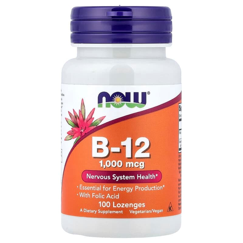 NOW Foods, Vitamina B12, 100 pastillas