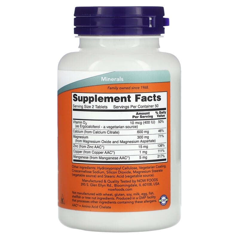 NOW Foods, Citrato de calcio`` 100 comprimidos – NOW Foods – imagen 2