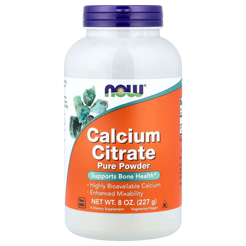NOW Foods, Citrato de Calcio, Polvo puro, 8 oz (227 g)