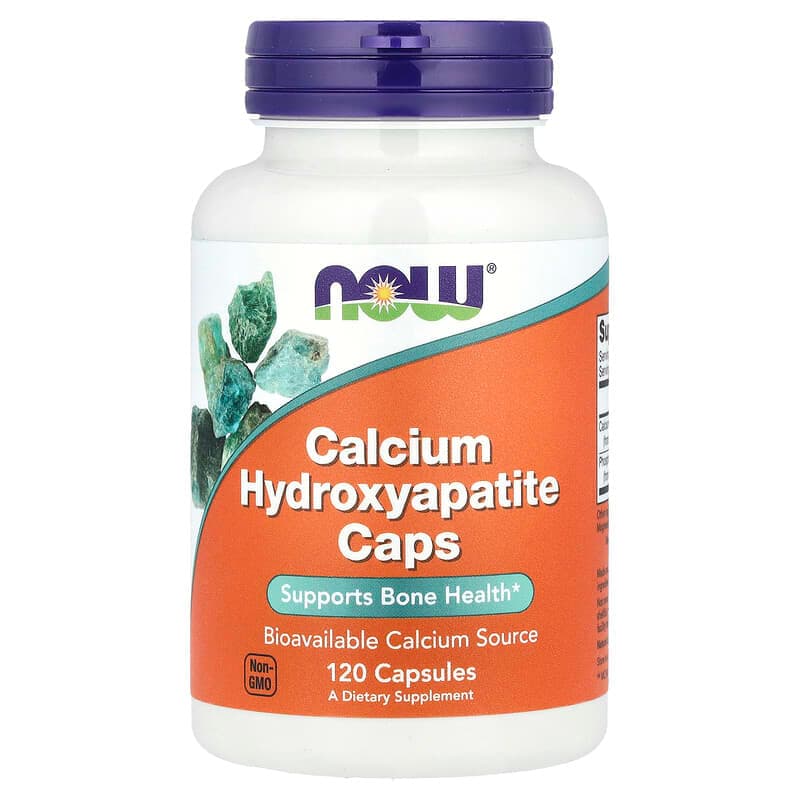 NOW Foods, Cápsulas de hidroxiapatita de calcio, 120 cápsulas
