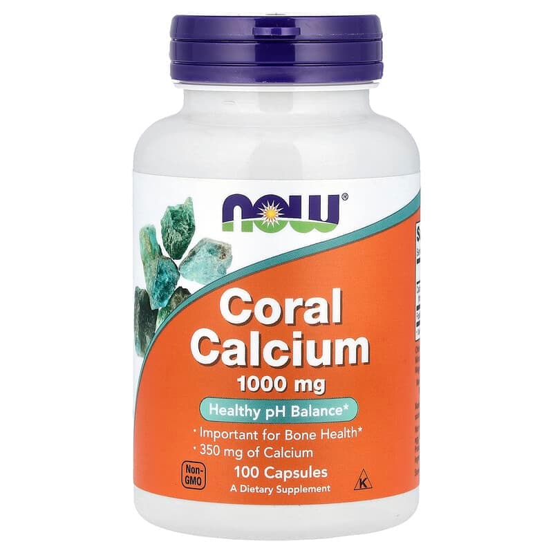 NOW Foods, Calcio de coral, 350 mg, 100 cápsulas