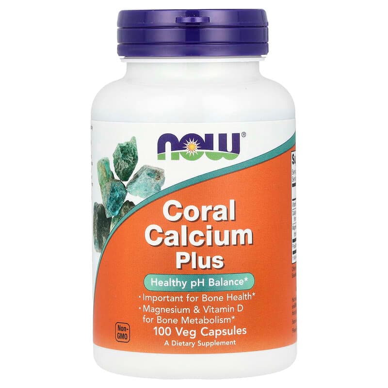 NOW Foods, Calcio Plus coral, 100 cápsulas vegetarianas