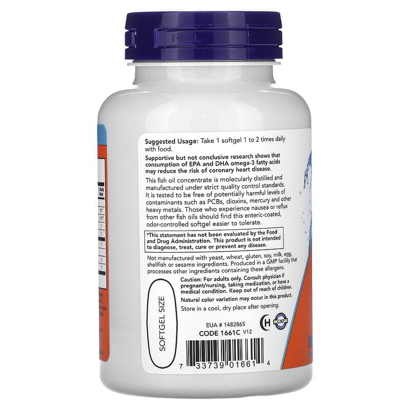 NOW Foods, Aceite de pescado con ultraomega-3, 90 cápsulas blandas – NOW Foods – imagen 3