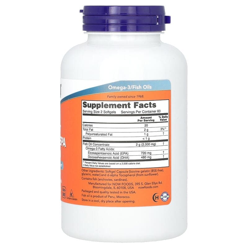 NOW Foods, Aceite de pescado con superomega EPA, 120 cápsulas blandas – NOW Foods – imagen 2