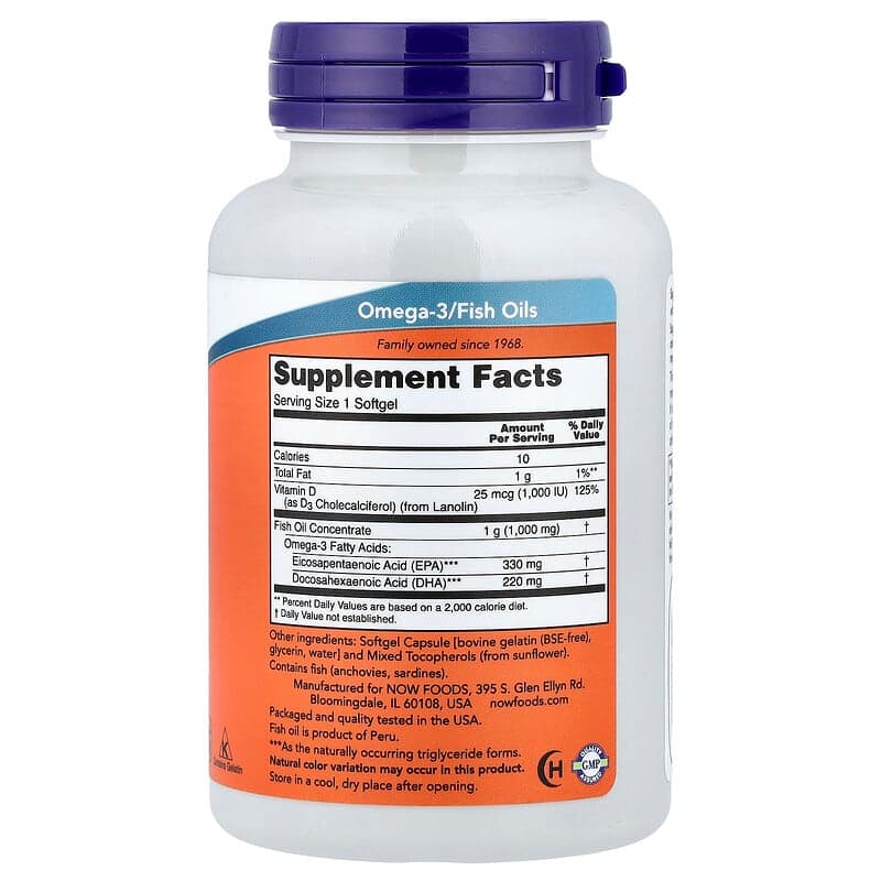 NOW Foods, Tri-3D Omega™, Aceite de pescado, 90 cápsulas blandas – NOW Foods – imagen 2