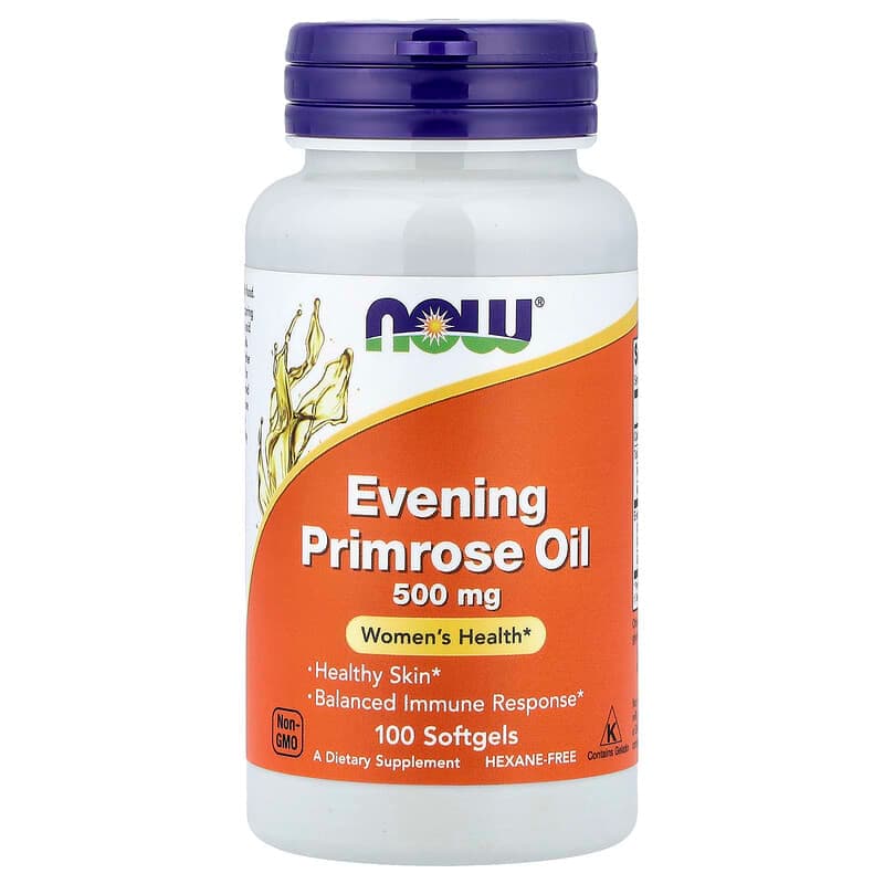 NOW Foods, Aceite de onagra, 500 mg, 100 cápsulas blandas