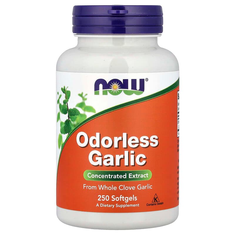 NOW Foods, Ajo sin olor, 250 cápsulas blandas (25 mg por cápsula blanda)