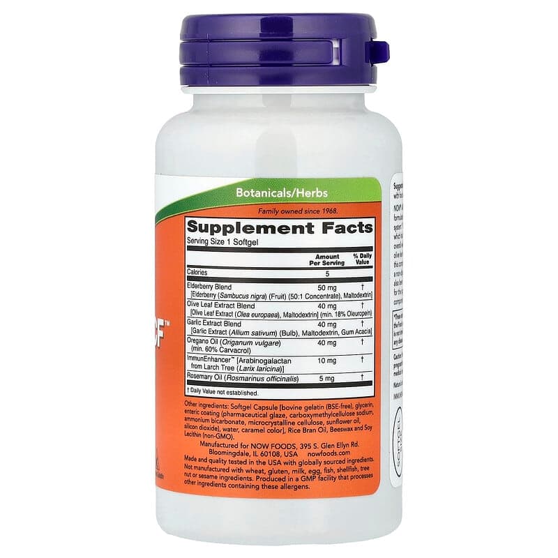 NOW Foods, AlliBiotic CF, 60 cápsulas blandas – NOW Foods – imagen 2