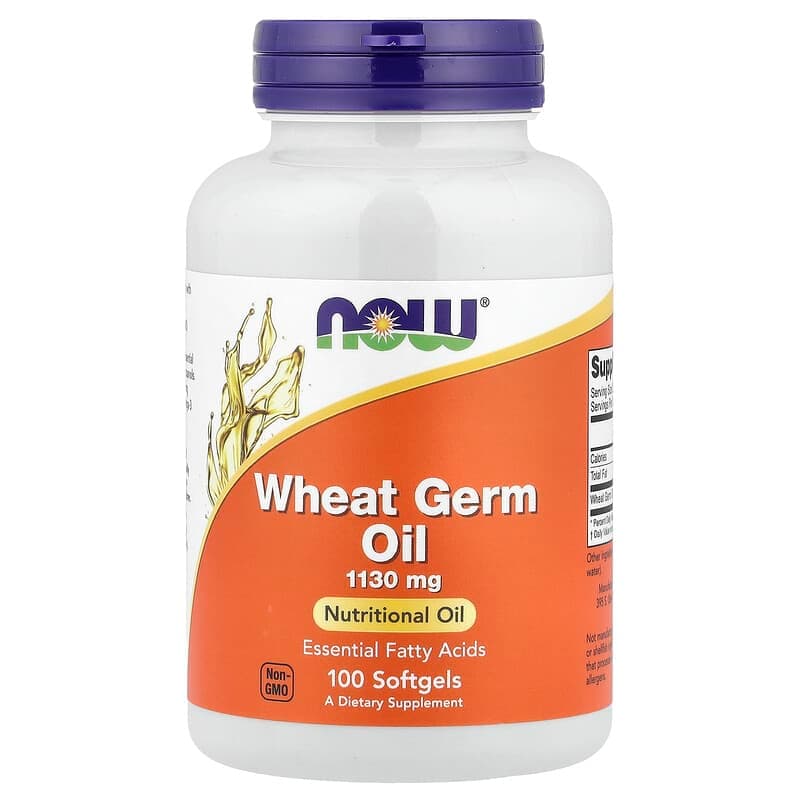 NOW Foods, Aceite de germen de trigo, 1130 mg, 100 cápsulas blandas