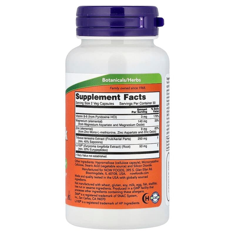 NOW Foods, TestoJack 100™, 60 cápsulas vegetales – NOW Foods – imagen 2