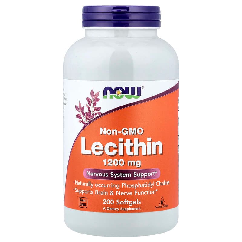NOW Foods, Lecitina, 200 cápsulas blandas